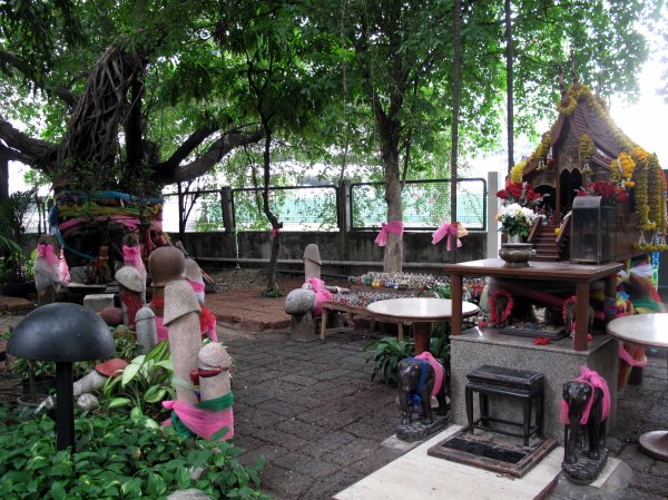 The tiny spirit house for Chao Mae Tubtim