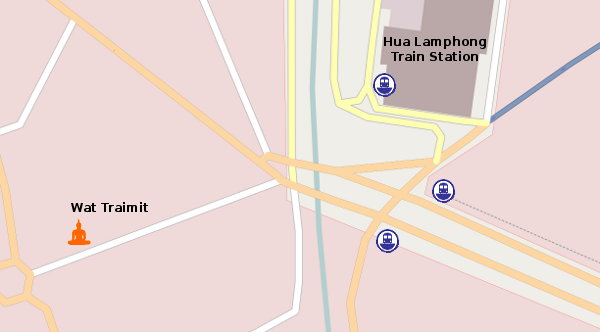 Hua Lamphong Subway station area map