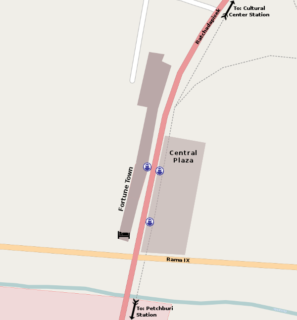 Rama IX Station area map