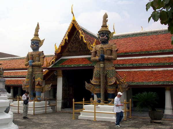 The demonic guards at the temple entrances