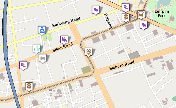 Silom Area Map