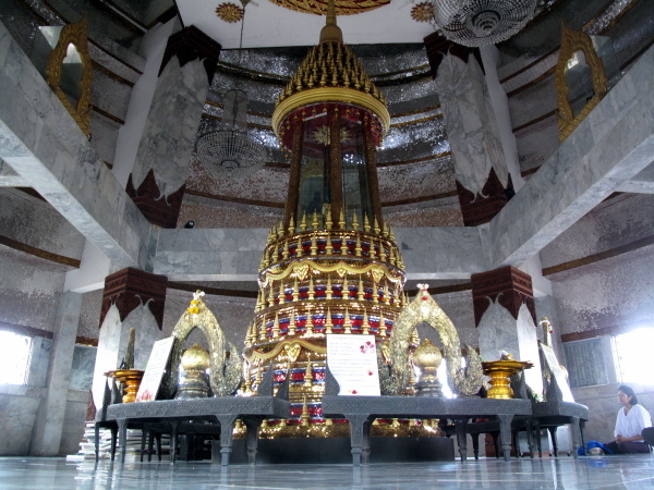 The shrine within the chapel at the top of the tower