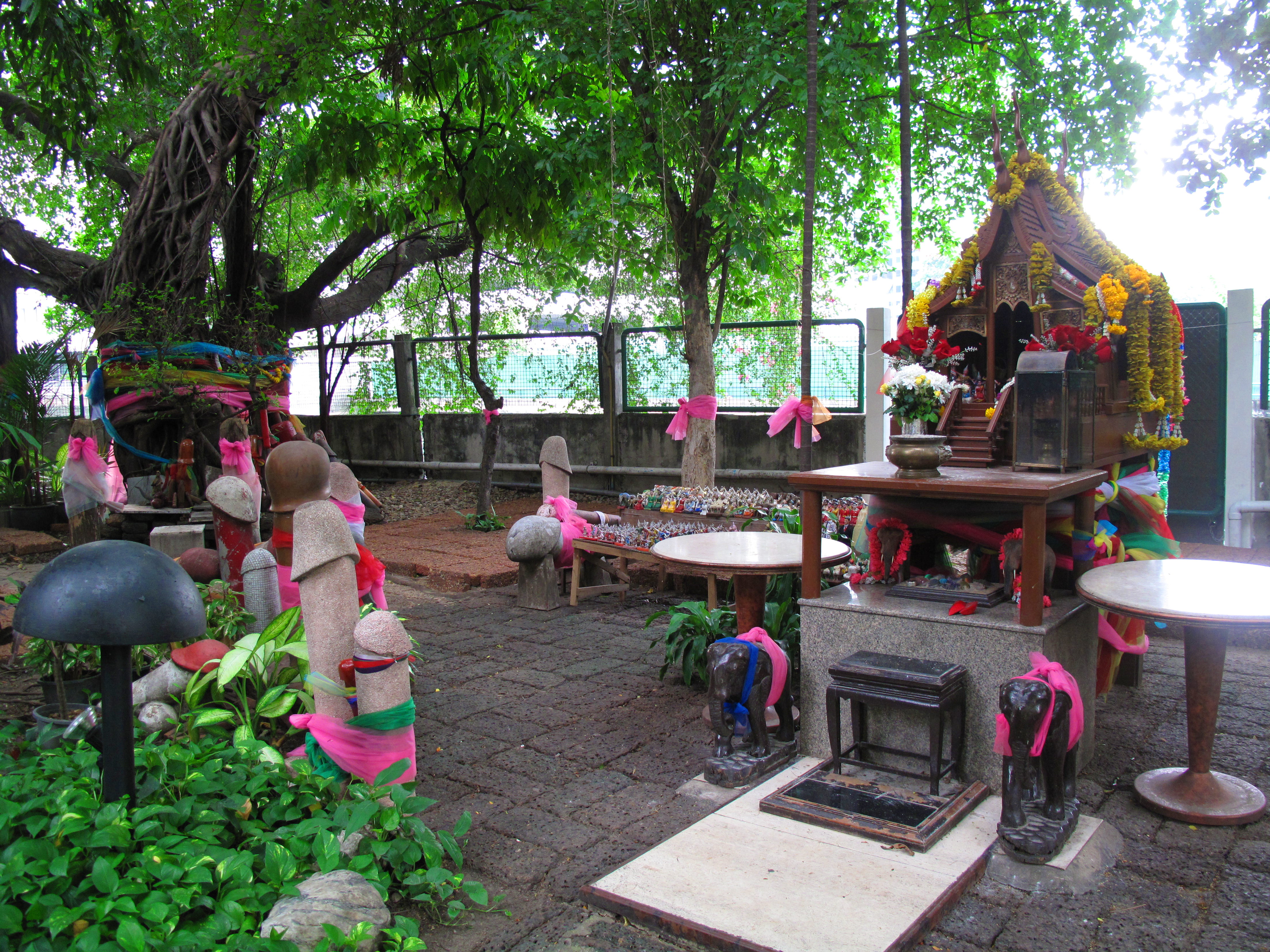 The tiny spirit house for Chao Mae Tubtim