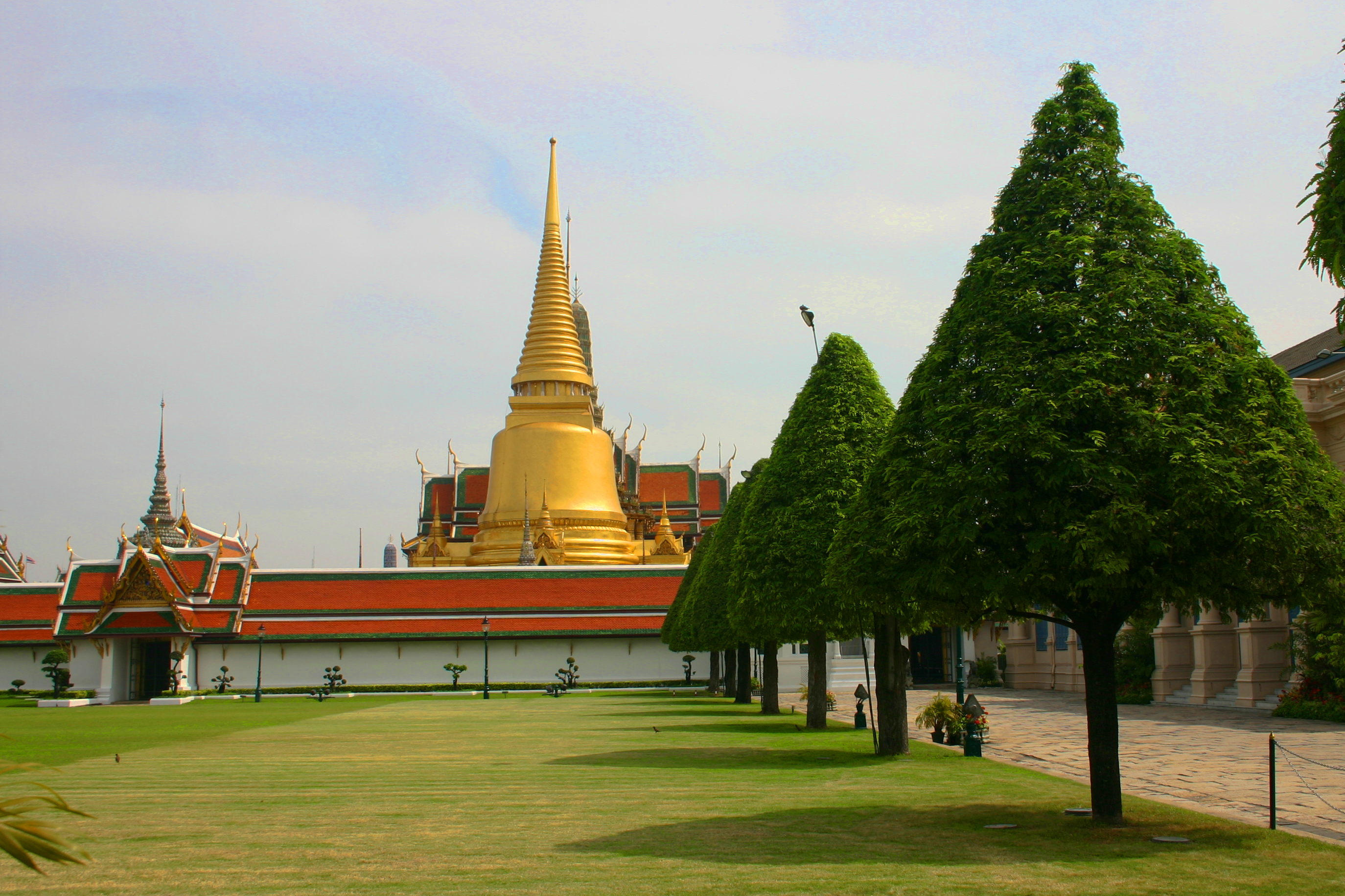 The spires of the Temple of the Emerald Buddha in the Grand Palace